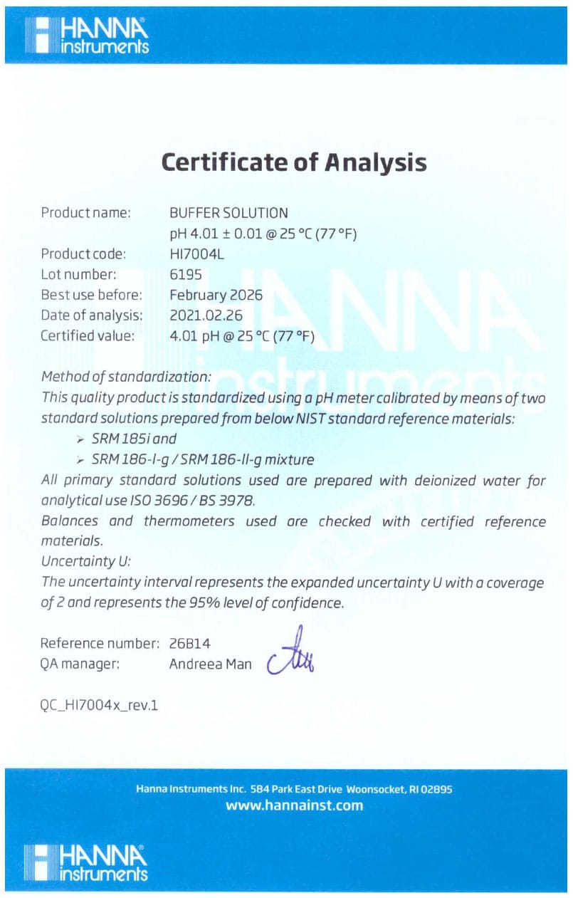 เอกสาร Certificate ต่อ lot